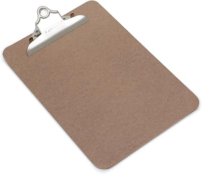 Rapesco 1402 Heavy Duty Hardboard Clipboard A5 Brown