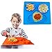 One-piece silicone placemat + plate for kids. No spill 3 Large sections for solids & liquids. Blue