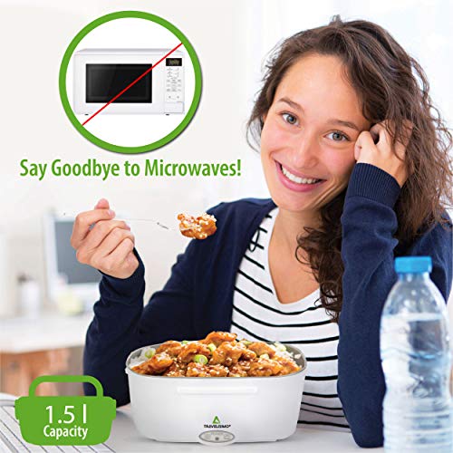 TRAVELISIMO Electric Lunch Box Food Warmer 60W 3 in 1 Heated Lunch