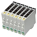 Ink & Toner Geek ® - 6 Pack Remanufactured Replacement Inkjet Cartridges for Epson T060 60 #60 (T060120) For Use With Epson Stylus C68 Stylus C88 Stylus C88Plus Stylus CX3800 Stylus CX3810 Stylus CX4200 Stylus CX4800 Stylus CX5800F Stylus CX7800 (6 Black)