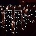 Lalapao Solar Powered String Lights M5 100 LED Clear Mini Fairy Christmas Outdoor Decor Lighting for Outside Indoor Xmas Tree Garden Path Patio Lawn Holiday Bedroom Wedding Decorations (White)