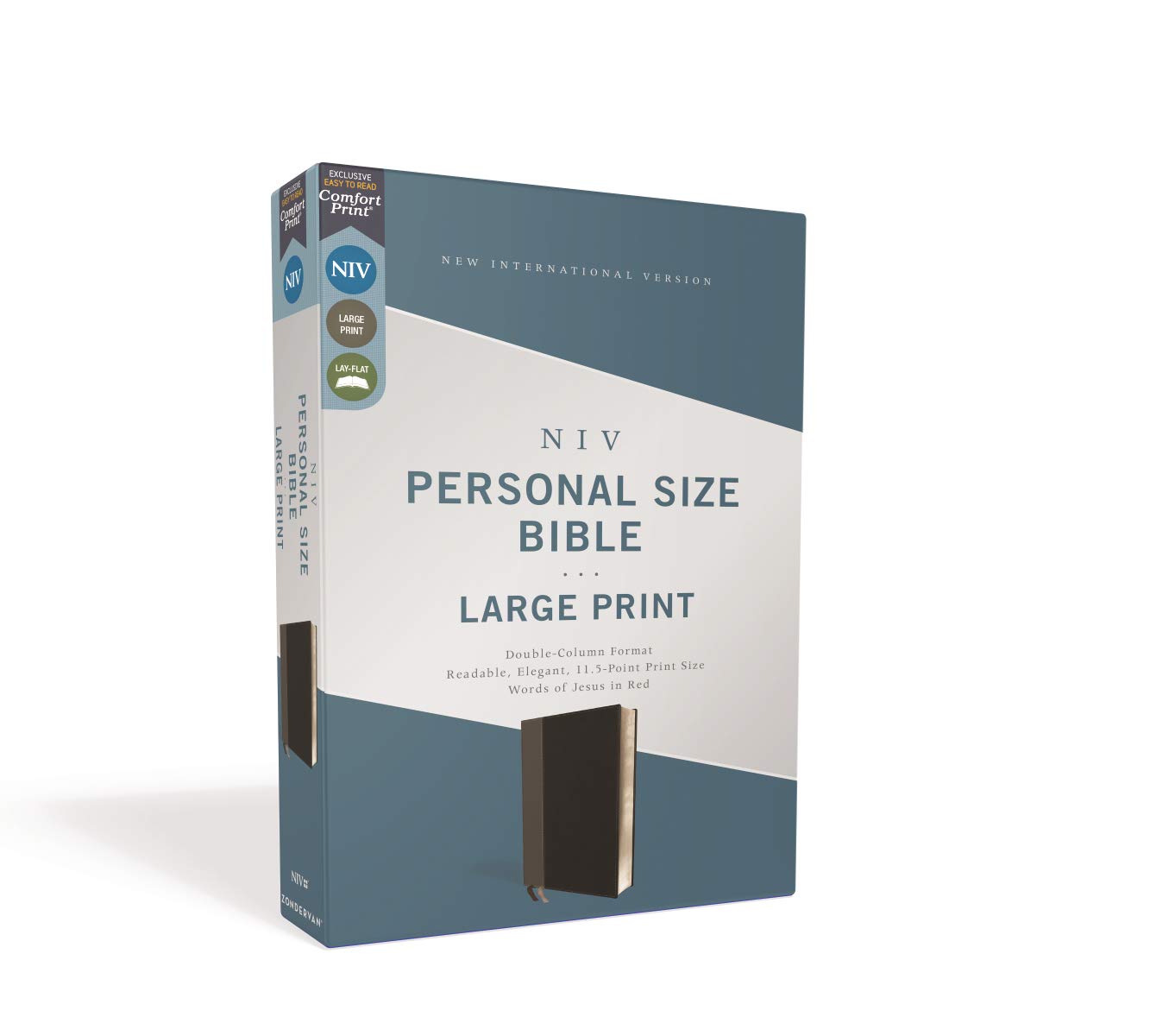 NIV, Personal Size Bible, Large Print, Leathersoft, Black, Red Letter, Comfort Print NIV, Personal Size Bible, Large Print, Leathersoft, Black, Red Letter, Comfort Print Imitation Leather