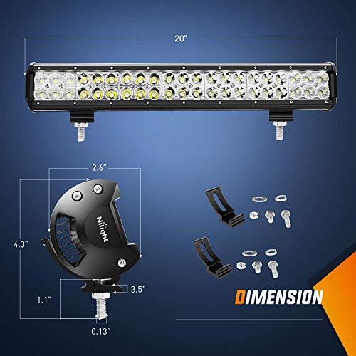 Nilight 50 cm werkspot, 126 W, extra spot, ledlicht, voor bar, auto, schijnwerper, offroad, spotlight, waterdicht, IP67 - Image 3
