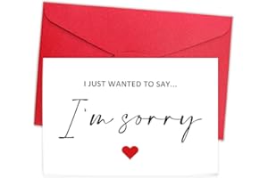 Im Sorry Gifts for Her Him I'm Sorry Card for Boyfriend Girlfriend Heartfelt Apology Cards for Best Friend Im Sorry Gifts for
