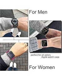 Lwsengme Compatible con Apple Watch Band 1.496 in   1.575 in 1.654 in   1.732 in, Silicona Sport colores de repuesto iWatch correas compatibles con Apple Watch Series 4 3 2 1 S   MM   L