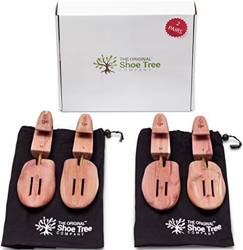 Fresh Cedar Shoe Tree &amp; Shoe Bags 2-Pack (for 2 pairs of shoes) for Men by The Original Shoe Tree Company