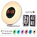 Wake Up Light Alarm Clock - USCCE (2017 New Design) Sunrise Simulation Alarm Clock with Snooze/Sunset Function, Nature Sounds, FM Radio, 7 colors Changing, Touch Control Alarm Clock radio (White)