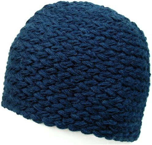 Alpaca Hat Braided Beanie Hand Made Fair Trade Bolivia Organic 100% Alpaca - Blue
