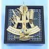 Nautical-Marine-Brass-Desktop-Sextant-With-Wooden-Box-Maritime-Kelvin-James-White-Ltd-Glasgow-1875