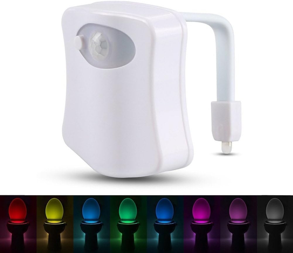 Toilet Night Light PIR Motion Activated Toilet Light Sensor LED