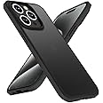 X-level Shockproof Compatible iPhone 15 Pro Case [Military Grade Drop Protection] Frosted Translucent Thin Anti-Drop Hard PC Back with Soft Silicone Edge Slim Protective Cover-Black