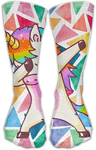 MAMAC Rainbow Unicorn Socks Cool Design Walking Dress Crew Sock (Shoe Size 6-10)