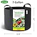 SYOURSELF 6 Pack 7 Galllon Grow Bags, Aeration Fabric Pots with Handles-400GSM Non-Woven Durable Thickened Plant Containers for Nursery Garden Home Vegetable, Fruit, Tree+6 Waterproof Labelsthumb 1