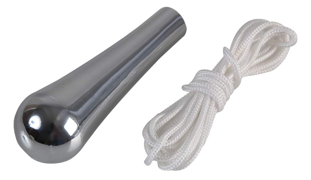 PRO ELEC Stainless Steel Light Pull Cord – Domed Knob, 1.5m Replacement for Ceiling Switches – PELB1980