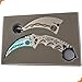 Knivesmatter Custom csgo Karambit Knife, 3rd Gen, Full Tang (Cartel Ti Blue)
