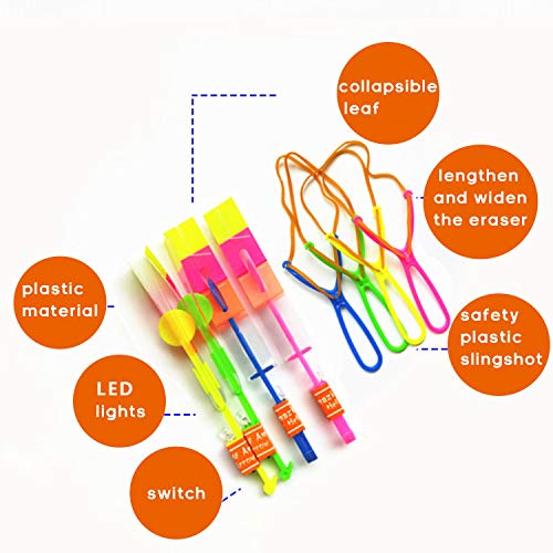 image for IAMGlobal Led Helicopter Flying Toys, Slingshot Arrows, Arrow Rocket C