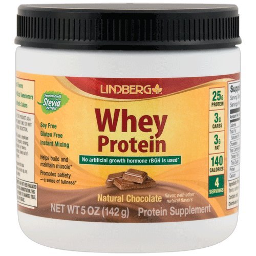 Buy Lindberg Whey Protein, rBGH Free, Soy Free, Instant Mixing (Natural Chocolate, 5 Ounces