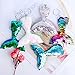 Hicdaw 30PCS Keychain for Mermaid Tail - Party Favors for Mermaid Reversible Sequins Keychain Decoration for Bag Party Favors for Kid Adult
