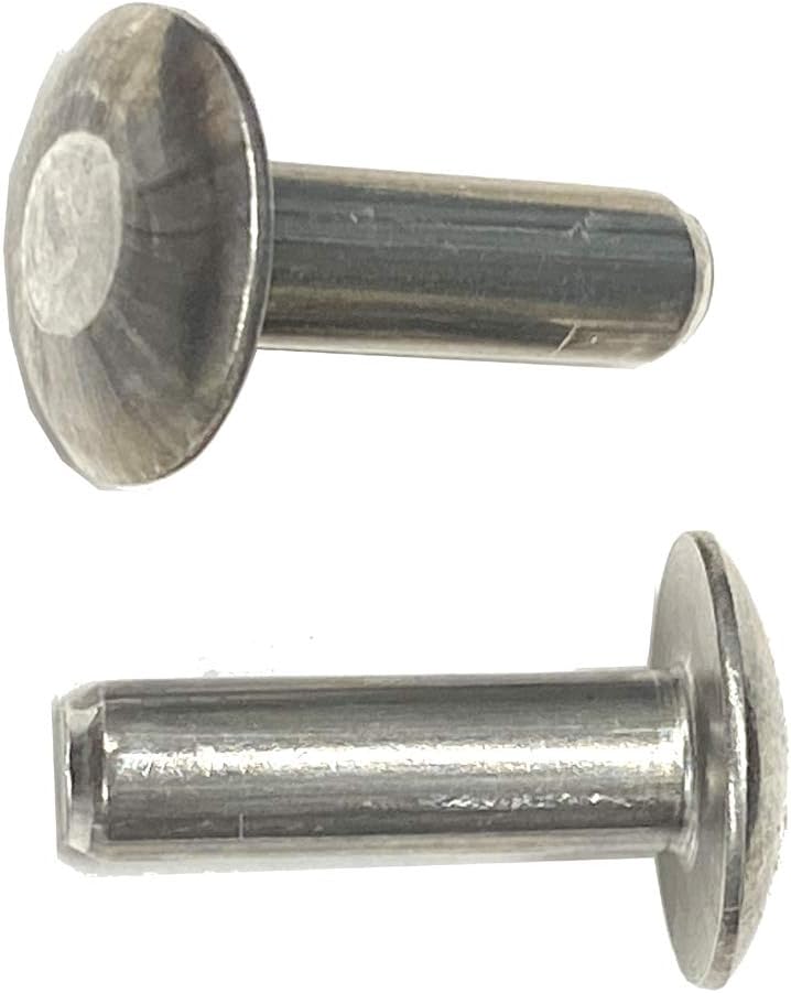 3/16 Brazier Head Solid Aluminum Rivets 5/8 Length AMZ Clips And