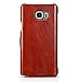 Note 5 Case,PERSTAR [Vintage Classic Series] [Genuine Leather] Flip Cover Folio Case, [1 Card Slot] with Magnetic Closure for Samsung Galaxy Note 5 (Vintage Brown)