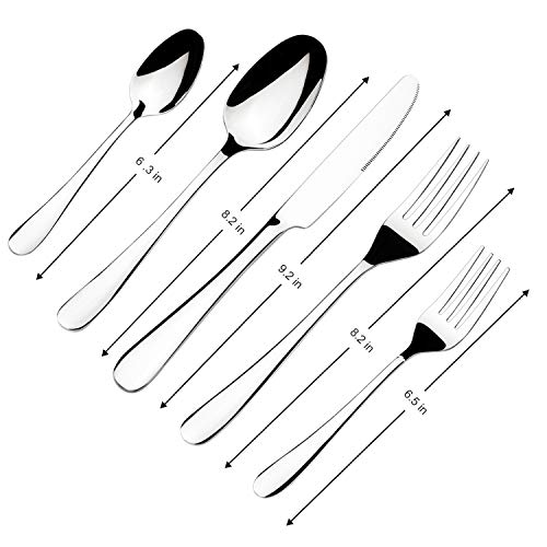 Silverware Set for 4, Heavy Duty Flatware Set, 20 Piece 18/10 Stainless