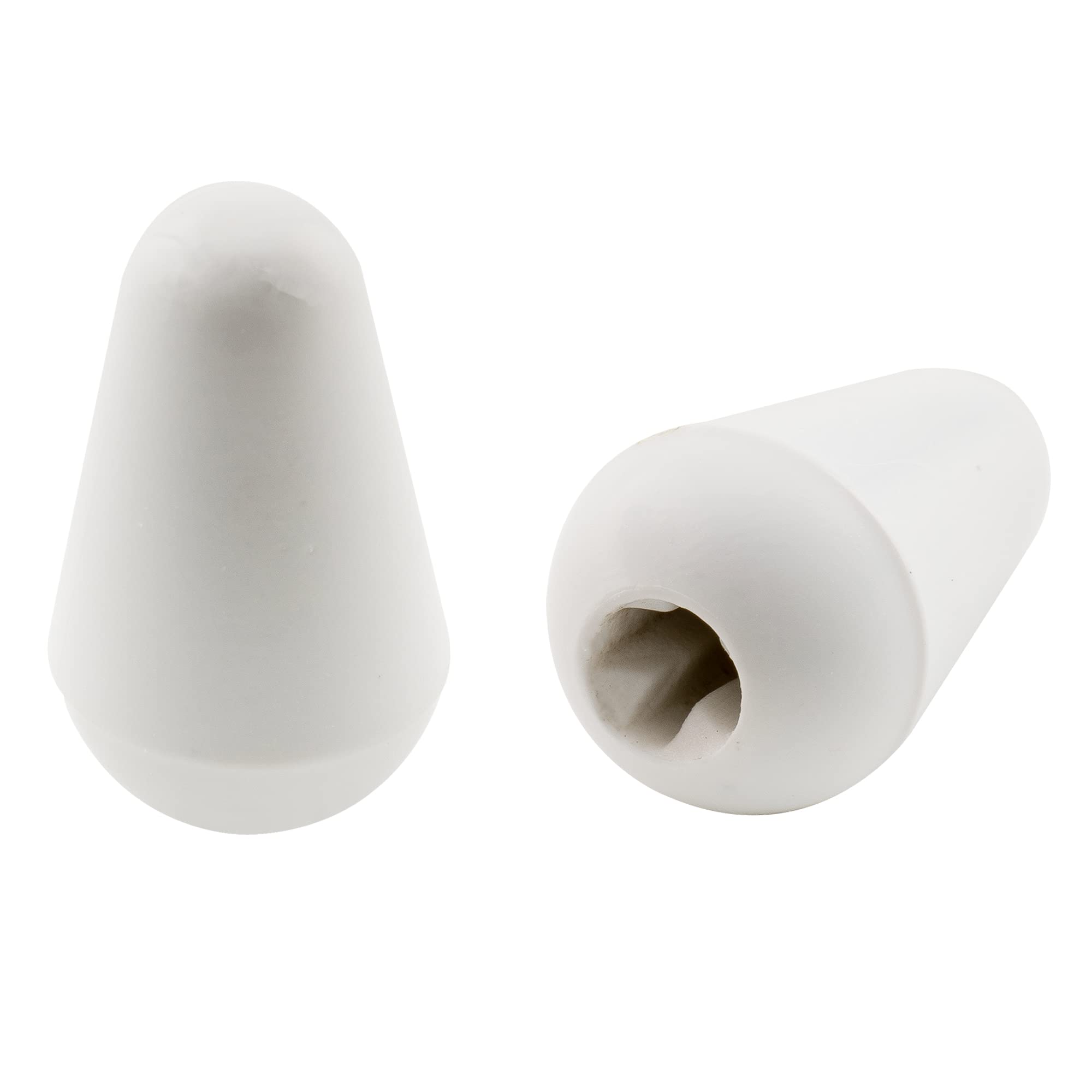 Musiclily Pro Metric Guitar 5 Way Switch Tips Caps Switch Knobs for Import Strat Style Electric Guitar, White (Set of 2)