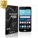 LG K8 (LG Escape 3,LG Phoenix 2) Screen Protector,Auideas (4-Pack) LG K8 Screen Protector Film HD Clear Retail Packaging for LG K8 (HD Clear)