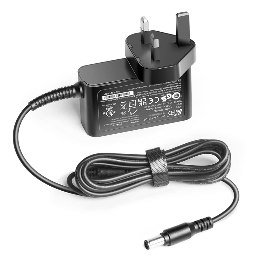 KFD 15V 2.5A Power Supply Charger for Sony SRS-X55 SRS-XB3 SRS-BTX500 SRS-XB3 SRS XB3 15V DC Adapter Sony Portable Bluetooth Speaker AC-E1525 AC-E1530 PN:1-492-282-11 9-885-199-87 UK Plug Cable