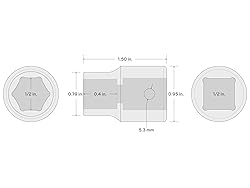 TEKTON 1/2 Inch Drive x 1/2 Inch 6-Point Impact