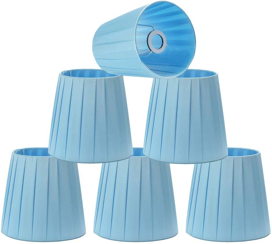 Lampshades for Candle Crystal Chandelier, 6 Pcs Set E14 Screw Small