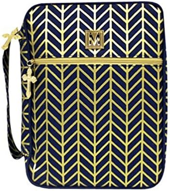 Canvas 10.5 x 8 Zipper Bible Case with Carrying Handle -"Be the Light" Gold Shimmer Ashley Arrows