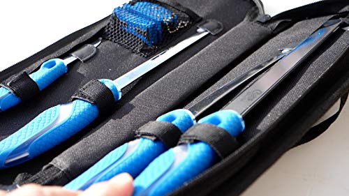 Cuda Anglermesser und Schärfer - Set, Edelstahl , 6-teilig, 18133, Blau – Bild 6