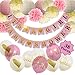 Baby Shower Decorations For Girl - Baby Shower Decorations: It's a Girl & Baby Shower Banner, Baby Girl Shower Decorations Kit with Banners, Balloons, Pom Poms and Lanterns - Pink, Gold & White