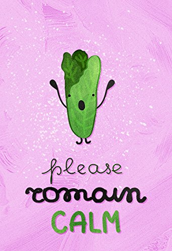 8 x 10 Please Romaine Calm Funny Food Pun Kitchen Pun Wall Decor Prints Poster