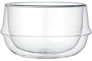 KINTO 23110 Kronos Double Wall Soup Bowl, 11.2 fl oz (330 ml), Heat Resistant Glass, Microwave and Dishwasher Safe, Gift, Pre