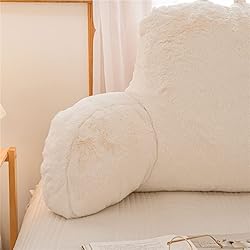Holawakaka Standard Faux Fur Bed Rest Pillow with