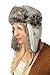 Urban Outfitters Womens Wool Faux Fur Warm Winter Trapper Aviator Hat,Knitted White/Grey,Regular