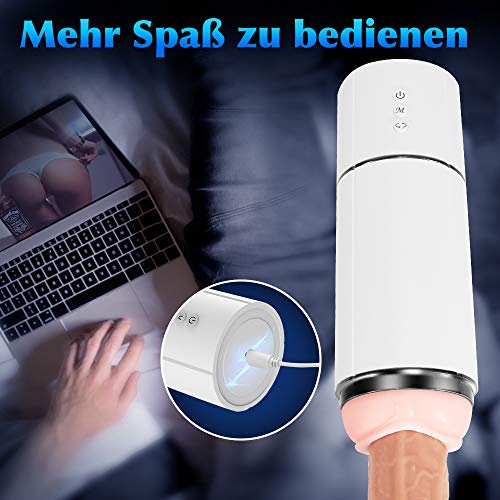 Automatischer Masturbator Cup Männer Sexspielzeug mit 4Klemmenfunktion und 10Vibrationsmodi,Elektrische BlowJob Cup Wie echte Oralsex Masturbieren mann mit 3D-Kanalstimulation Fondlove