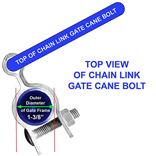 Chain Link Gate Cane Bolt (Single or Double Gate) 13/8" X 32