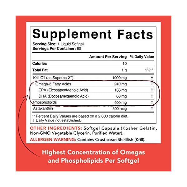 Sports Research Krill Oil Supplement with EPA & DHA Omega 3