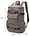 Canvas Backpack, Aidonger Vintage Canvas School Backpack Hiking Travel Rucksack Fits 15'' Laptop (Gray)