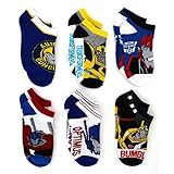 Transformers Boys 6 pack No Show Socks (Toddler/Little Kid/Big Kid)