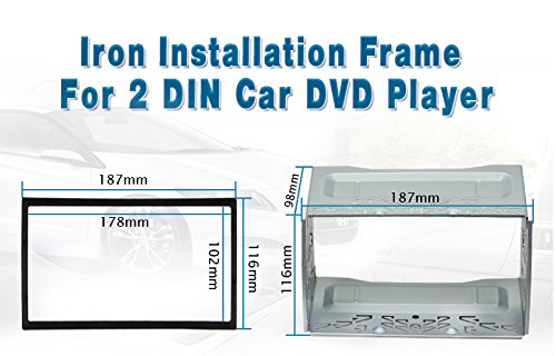 Pumpkin Universal Double Din Mounting Metal Installation Kit Fitting Cage for 2 DIN In Dash Car Stereo Radio - Thumbnail 3