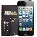 iPhone SE (2016) 5 5S 5C Screen Protector Glass, ENDLER [Ballistic Glass] 0.33mm Thin Premium Real Tempered Glass Screen Protector for Apple iPhone 5 / 5S / 5C/ SE (2016 Release) - Warranty