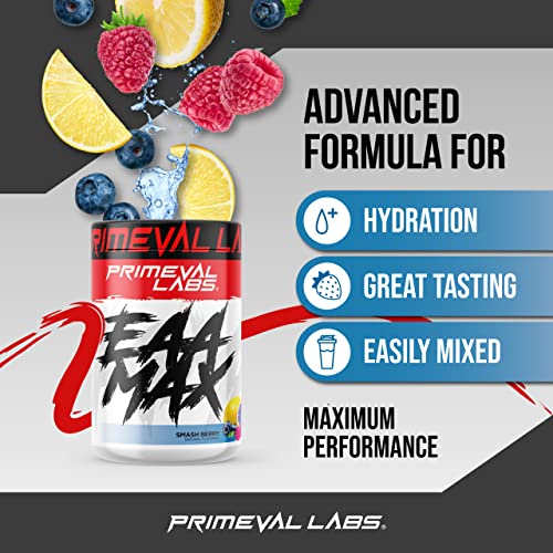 Primeval Labs EAA Max Pre or Post Workout Muscle Recovery BCAAs