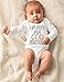 Lily.Pie Baby Boys Girls Newborn Funny Bodysuits Infant Cotton Rompers (3-6M,A-White)