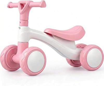 , Triciclo Bebé 1 Ano | Monte Leve | Primeira bicicleta de equilíbrio para bebés | Bicicleta sem Barcos de Equilíbrio | Toy Boy 1-2 Anos Ideal como Presente (Rosa)
