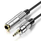 1 Feet Premium Audio Cable Adapter 3.5mm to 6.35mm Female (Male to Female)