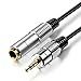 1 Feet Premium Audio Cable Adapter 3.5mm to 6.35mm Female (Male to Female) primary