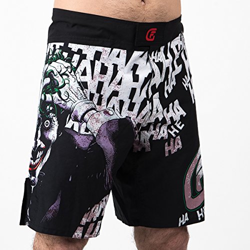 Fusion Fight Gear Batman The Killing Joke Men's Fight Shorts (M) Black and White - Thumbnail 5